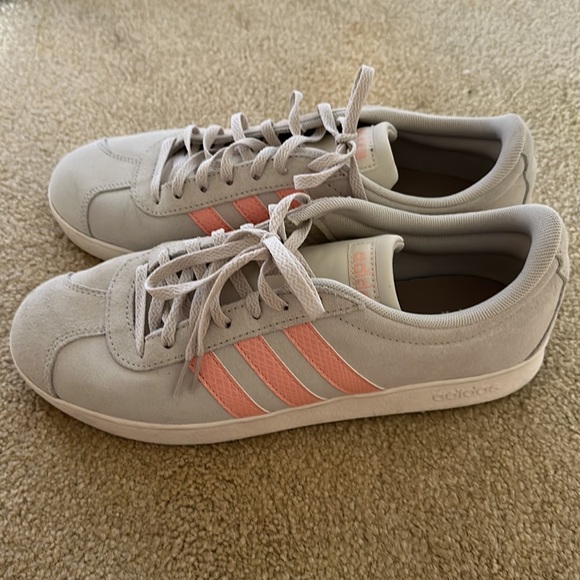 Adidas Womens VL Court F35127 Gray Casual Shoes Sneakers Size 10 - Picture 2 of 7